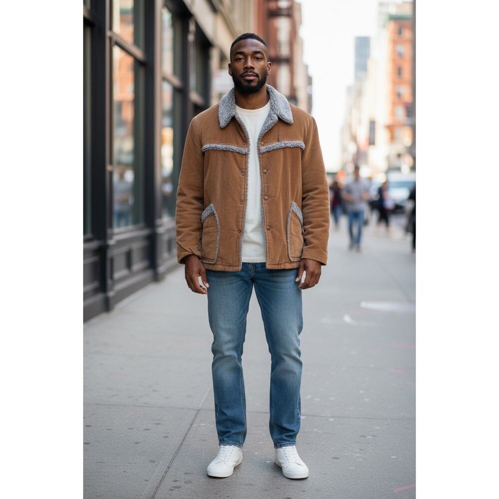 McGregor Men’s Vintage Corduroy Sherpa Coat Sz.44/ Med *Rare Find*  80’s EUC